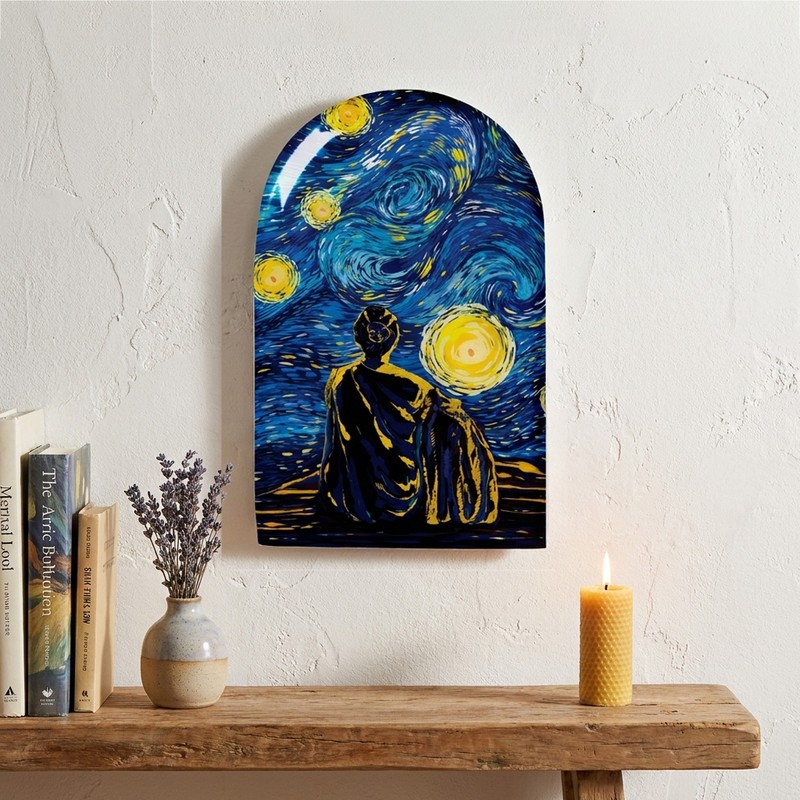 Nocturne Dreams Arched Metal Wall Art