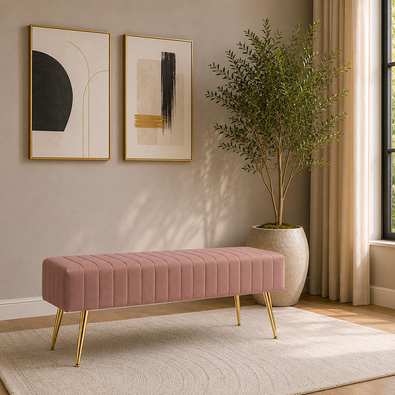 Daine Bench - Pink