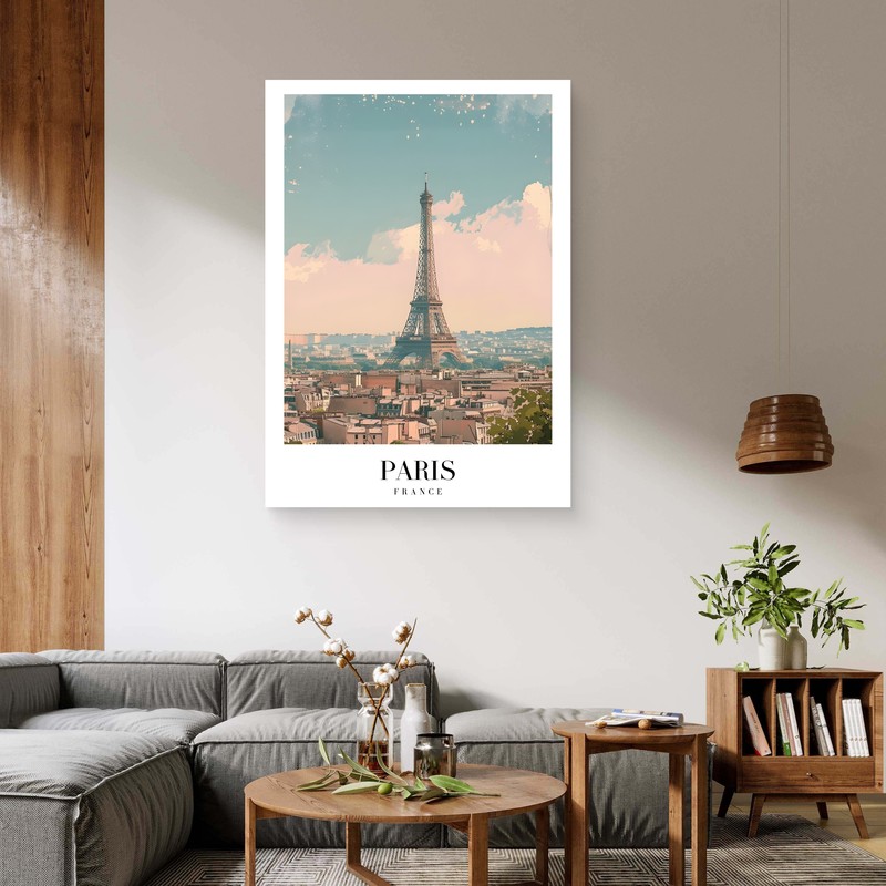 Paris Dawn Canvas Wall Painting - Small