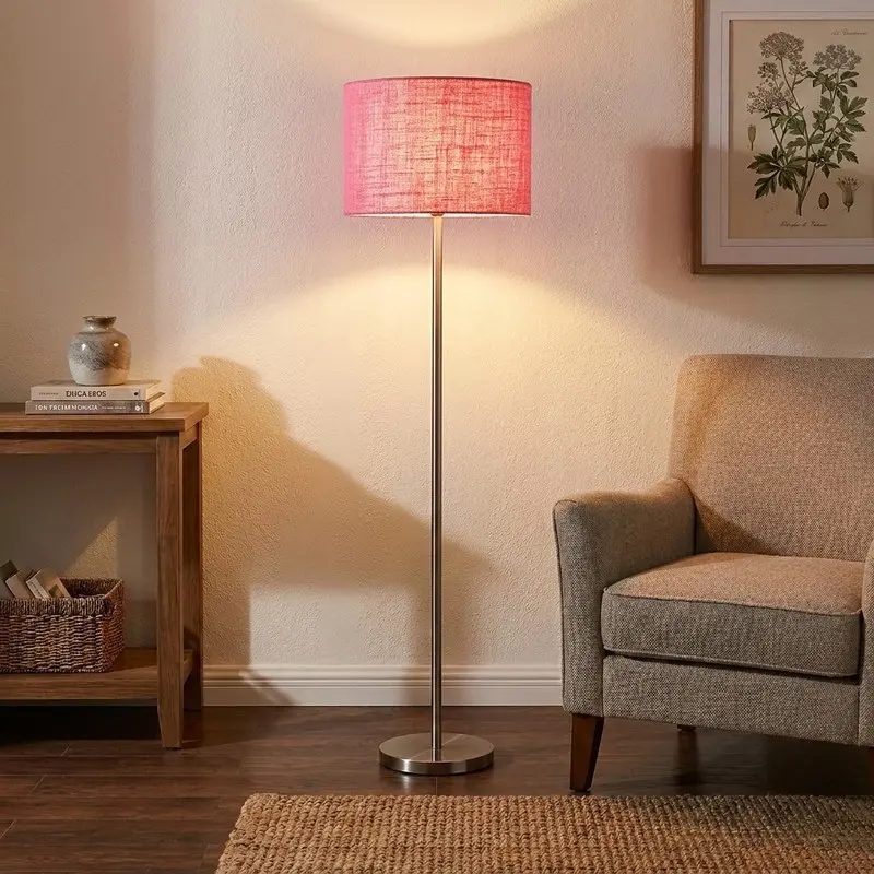 Rose Radiance Jute Floor Lamp