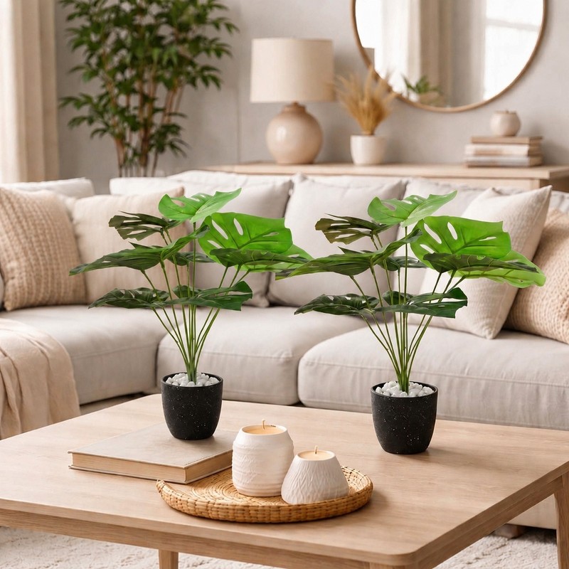 Monstera Majesty Artificial Plant - Set of Two