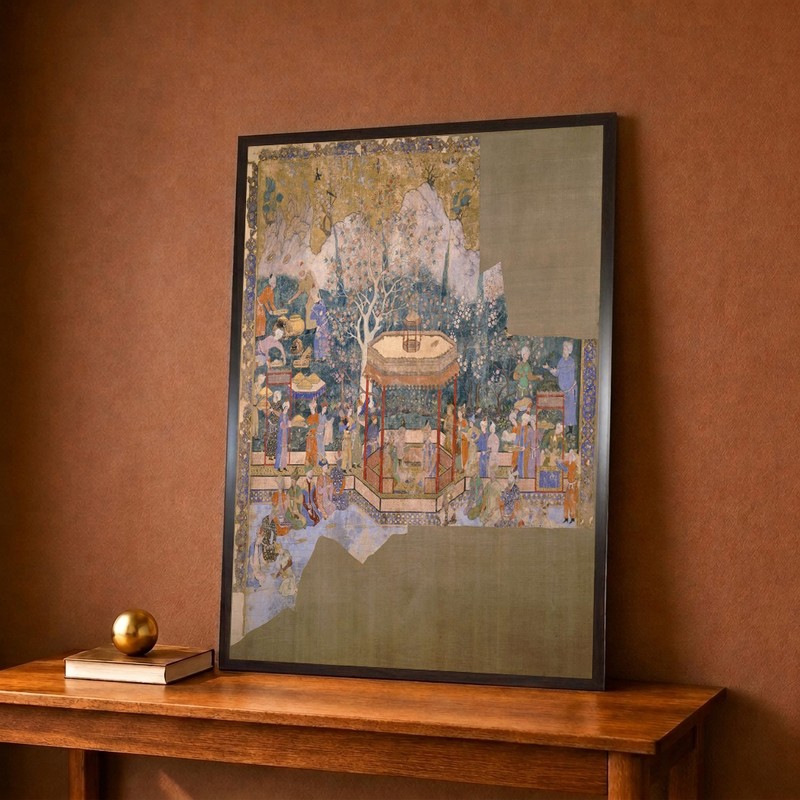 Enchanted Garden Pavilion Canvas Wall Painting