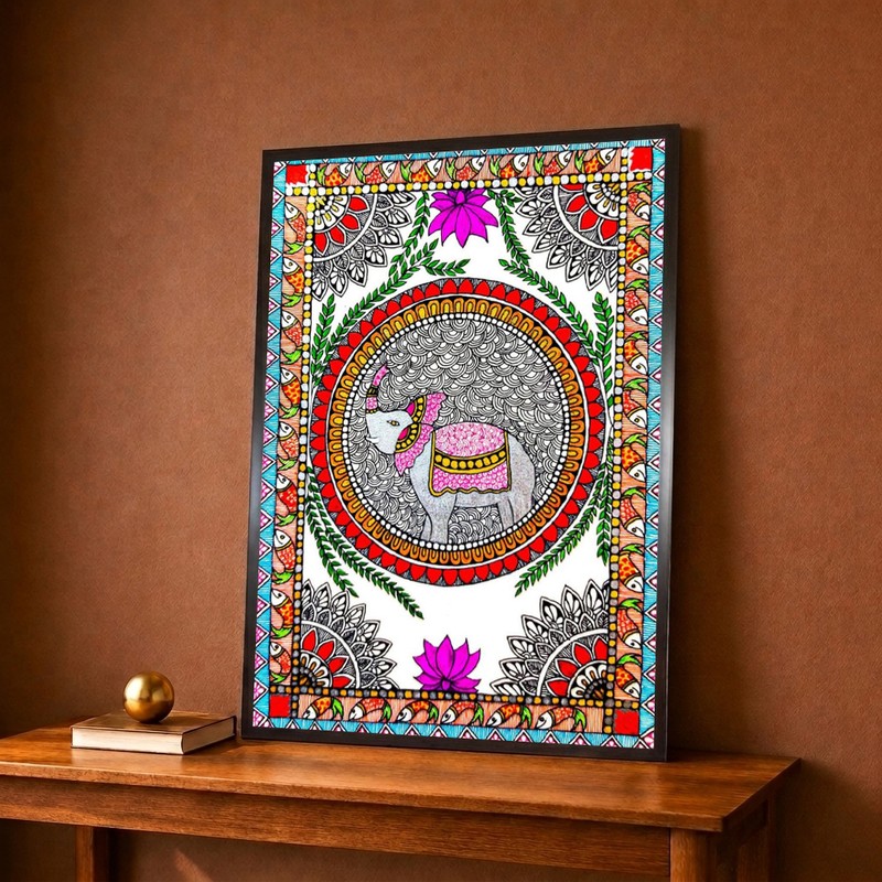 Mandala Elephant Canvas Wall Painting