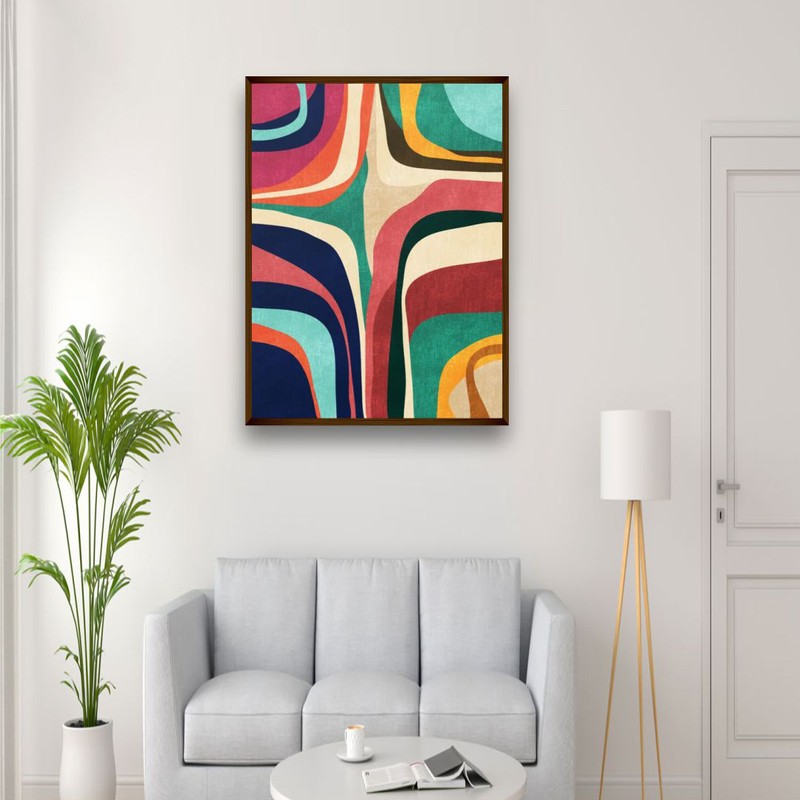 Groovy Geometry Canvas Wall Painting