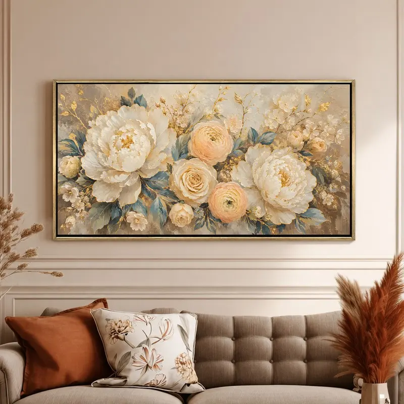 Rosemere Ivory Bouquet Canvas Wall Painting