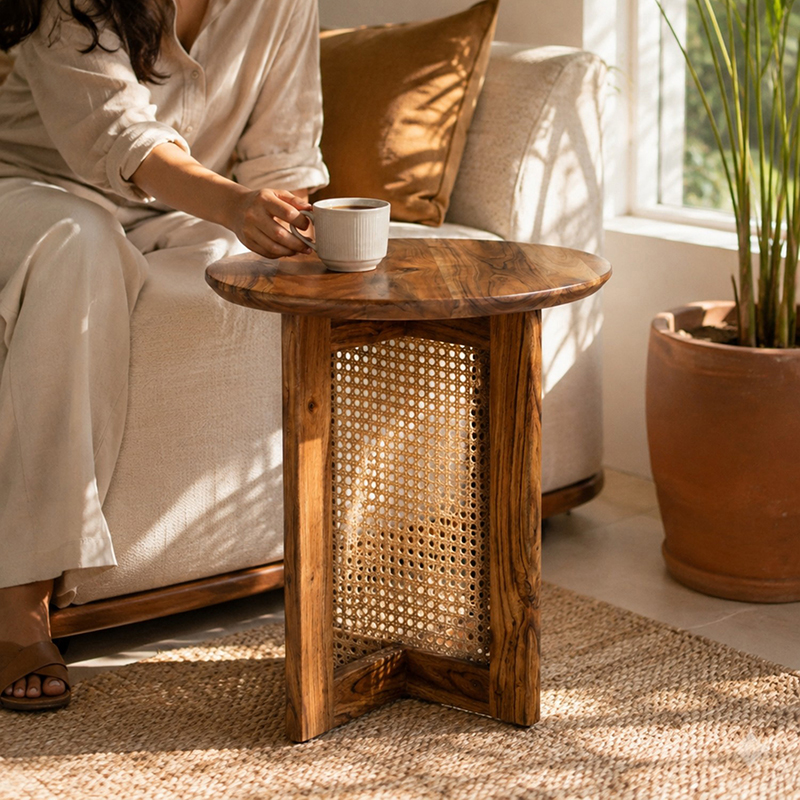 Ledge Handmade Wooden Side Table