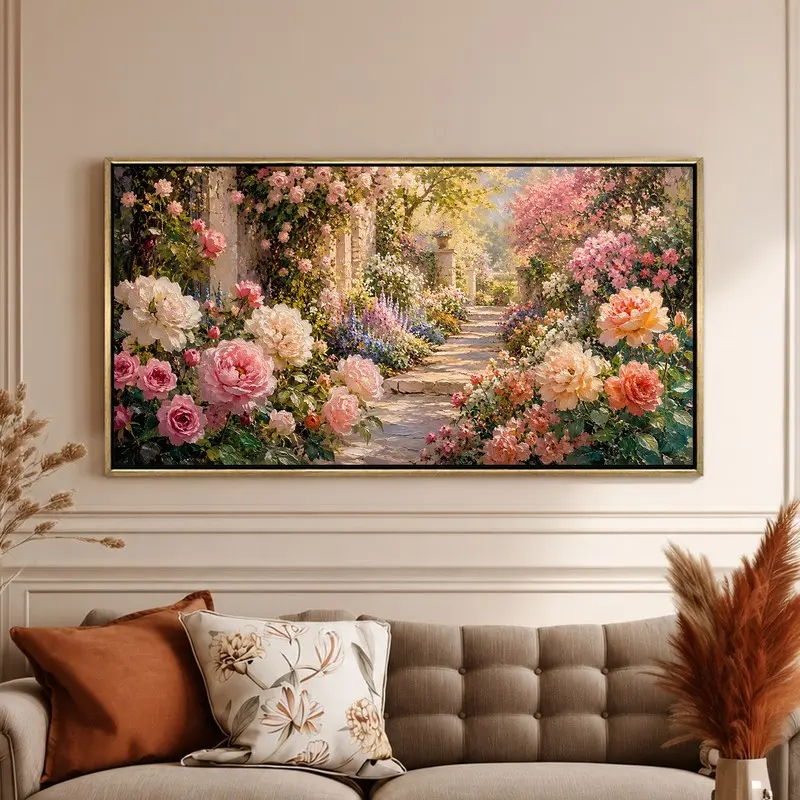 Spring Bloom Path Canvas Wall Painting