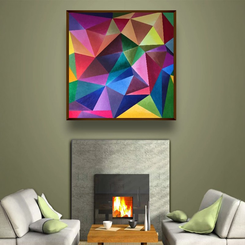 Geometric Spectrum Canvas Wall Painting