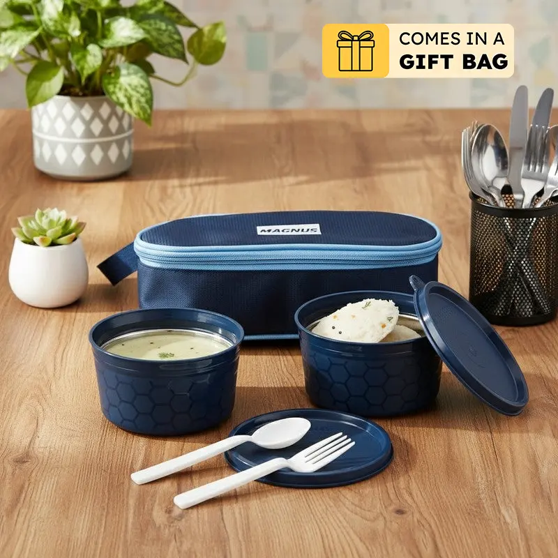 Kairova Edge Lunch Box with Lunch Bag - Four Piece Set - Bundles