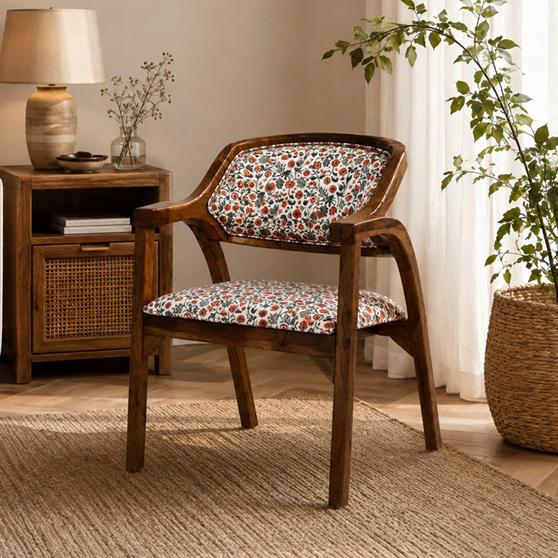 Stillness Retreat Acacia Wood Accent Chair
