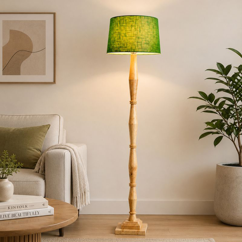 Elfin Bamboo Floor Lamp - Green