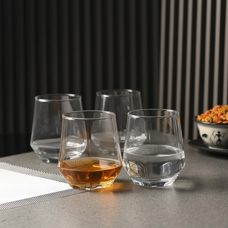 Barrel Whiskey Glasses (300 mL Each) - Set of Four - 300 mL