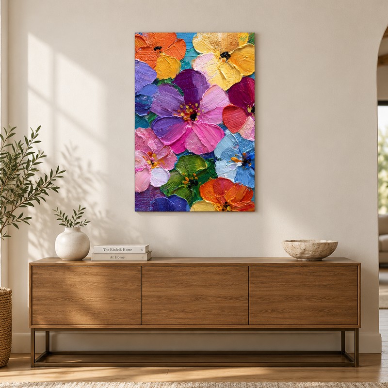Impasto Bouquet Floral Canvas Wall Art - 20 x 30 in