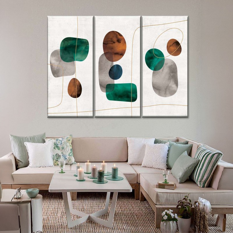 Emerald Forms Canvas Wall Painting