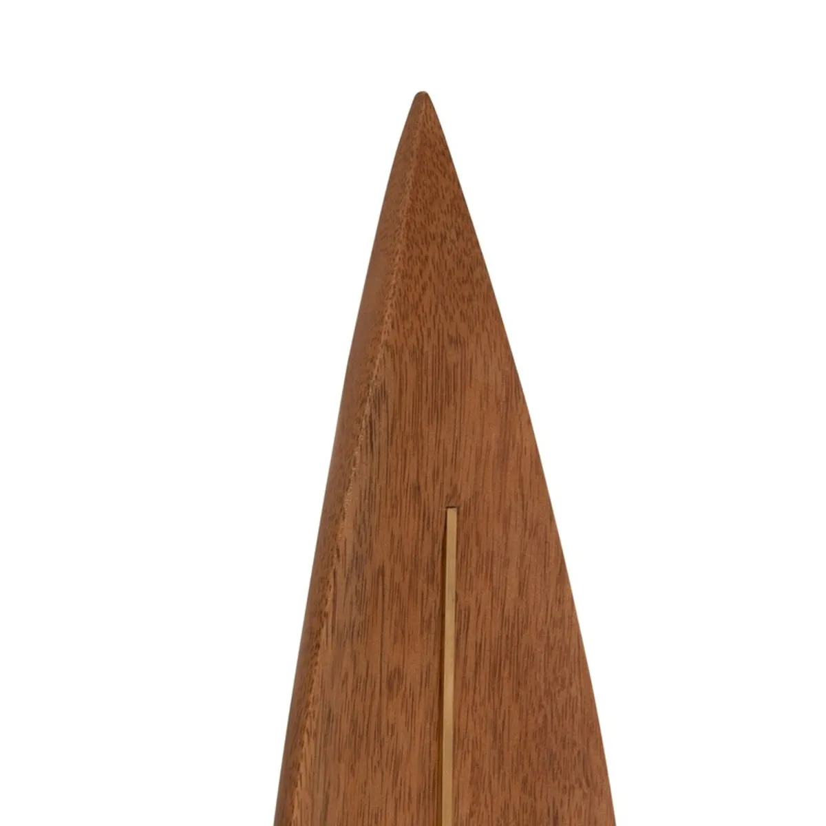 Close-up front view of the upper portion of the brown leaf wall lamp