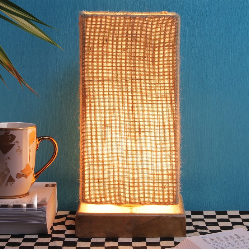 Juncus Wooden Table Lamp - Beige