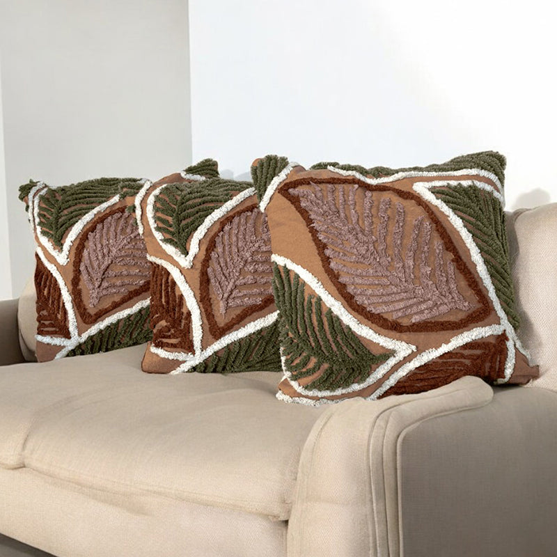 Texturea Tufted Cushion Cover Set - Set Of Three - 18 x 18 Inches