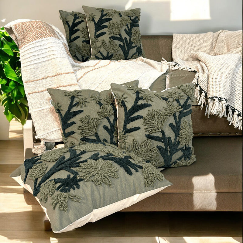 Nord Lush Tufted Cushion Cover Set - Set Of Five