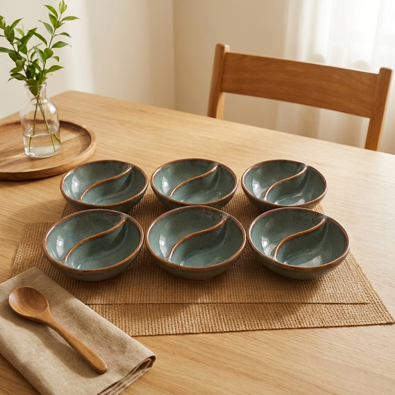 Rustic Table Ceramic Platters - Set of Six - Deafult Title