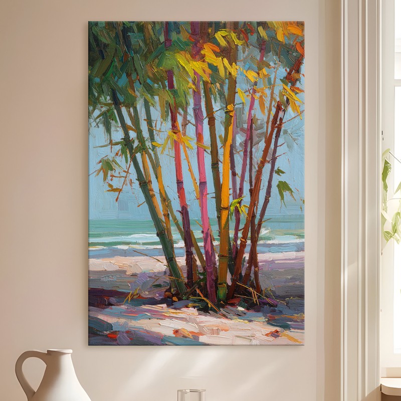 Sunset Shore Gallery Wrapped Canvas Wall Painting