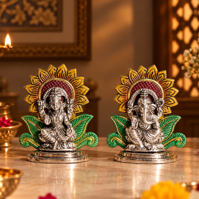 Sylvara Lakshmi Ganesh Idols & Sets - Set Of Two