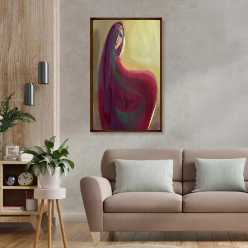 Nayika Canvas Wall Painting - Small