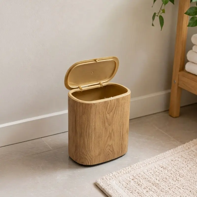 Oak Nest Dustbin - Beige