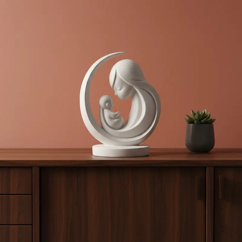 Heartfelt Family Bond Resin Showpiece