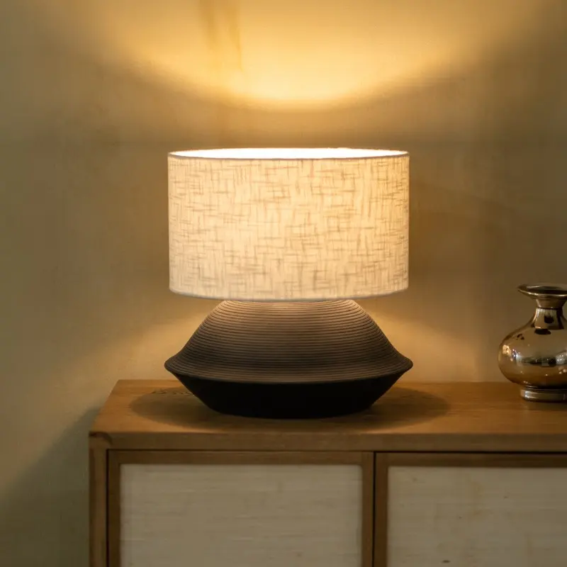 Ember Weave Mango Wood Table Lamp
