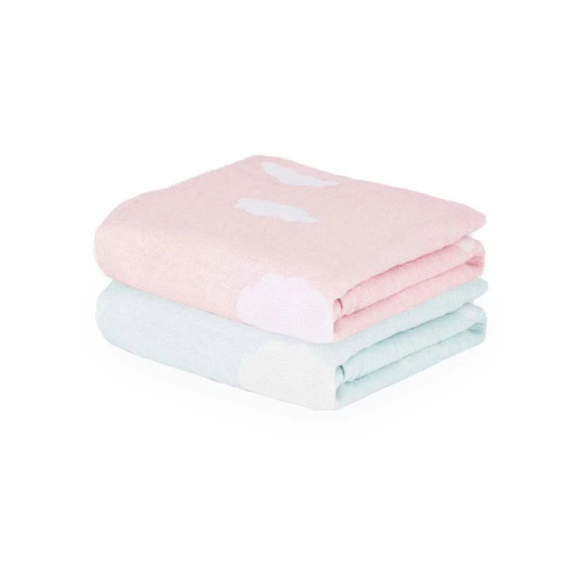 Blush Bunny Aloe Vera Fibre Blend Baby Bath Towel - Set of Two - 60 x 120 CM