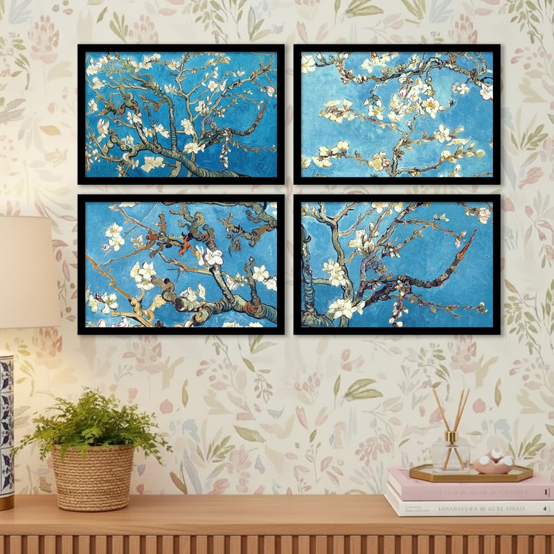 Nature & Nostalgia Blue Wall Art - Set of Four