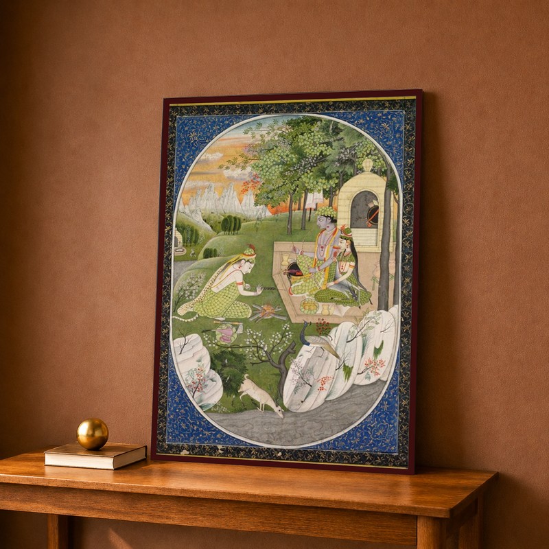 Royal Garden Courtship Canvas Wall Painting