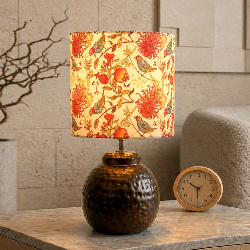 Lanai Amarylis Fabric Table Lamp - Multicolor