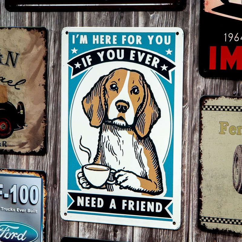 Need A Friend Metal Wall Accent