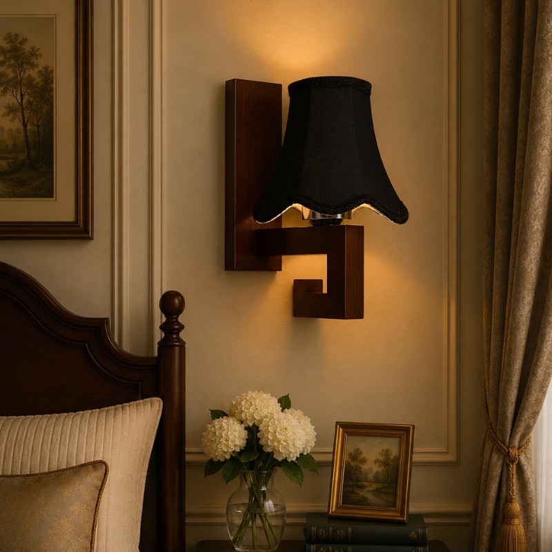 Eboncrest Cotton Wall Lamp - Black