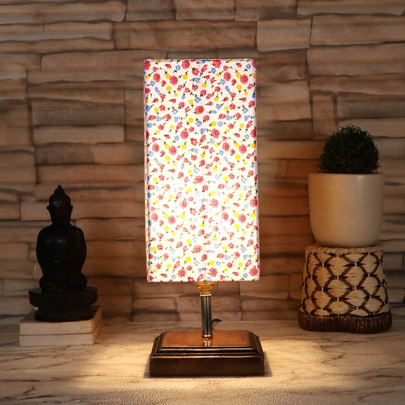 Ceanothus Wooden Table Lamp - Pink