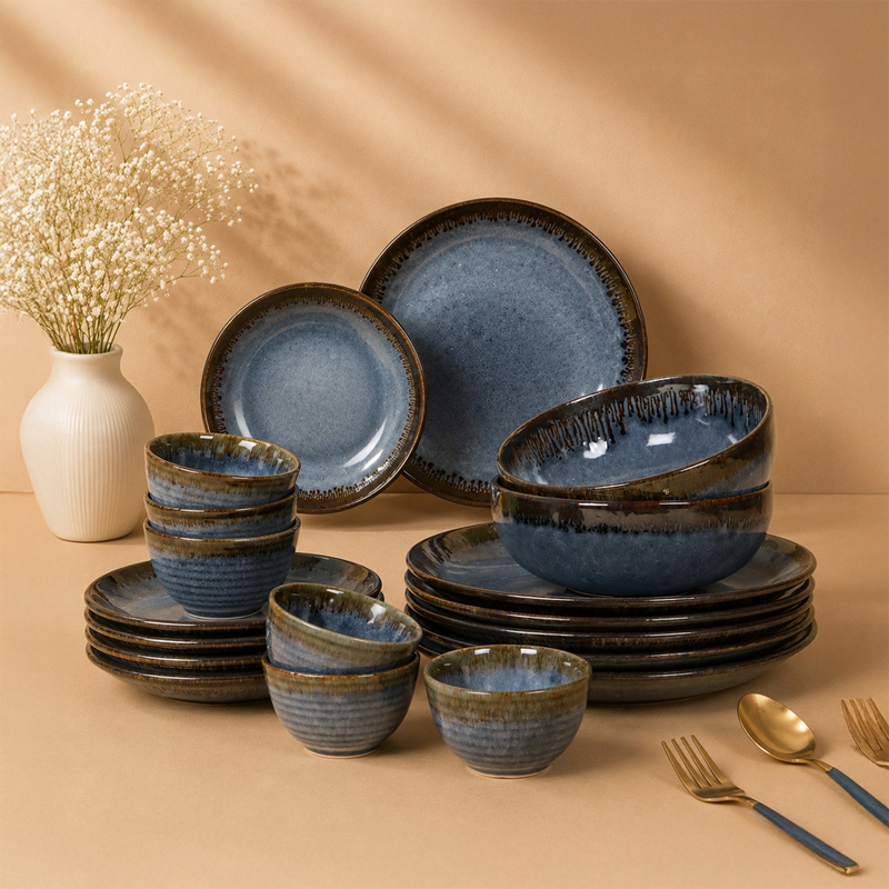 Utsav Dining Delight Set (Blue) - 20 Piece Set