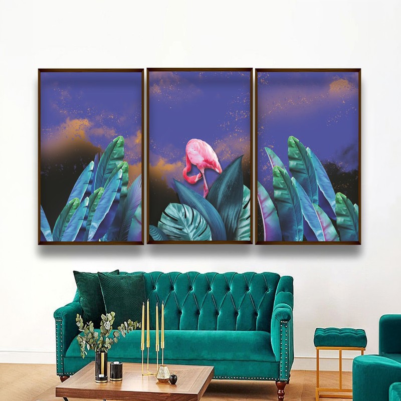 Phoenicora Canvas Wall Painting - Set of Three