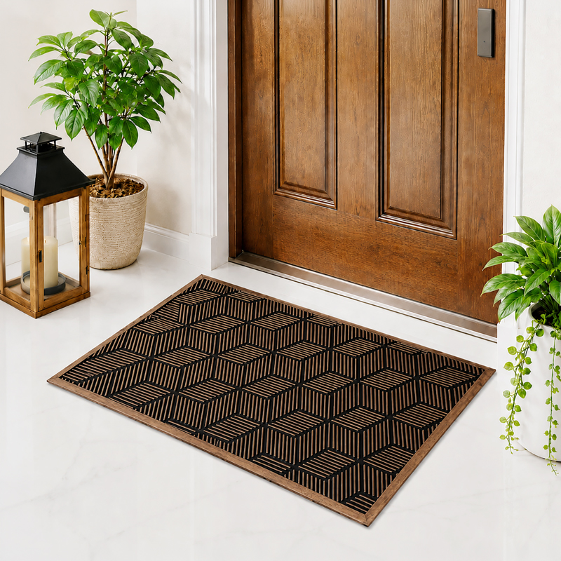 GripStep Rubber Anti-Skid Doormat - Brown - 75 x 45 cm