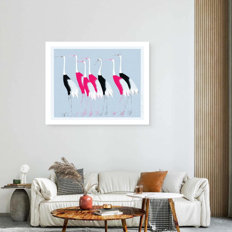 Blushing Wings Canvas Wall Painting - Small