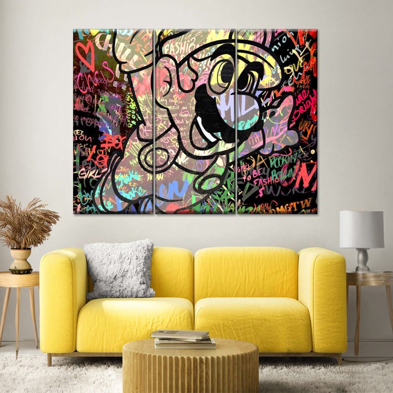 Graffiti Cartoon Canvas Wall Painting