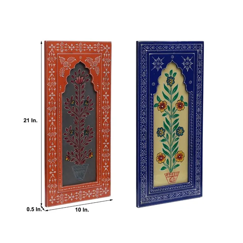Two rectangular wall accents shown with printed size markings in the image