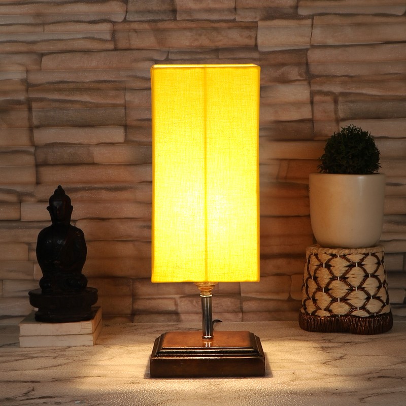 Lucent Wooden Table Lamp - Yellow