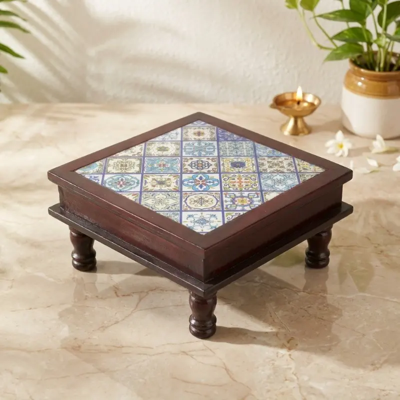 Chauranga Mango Wood Stool - 12 inch