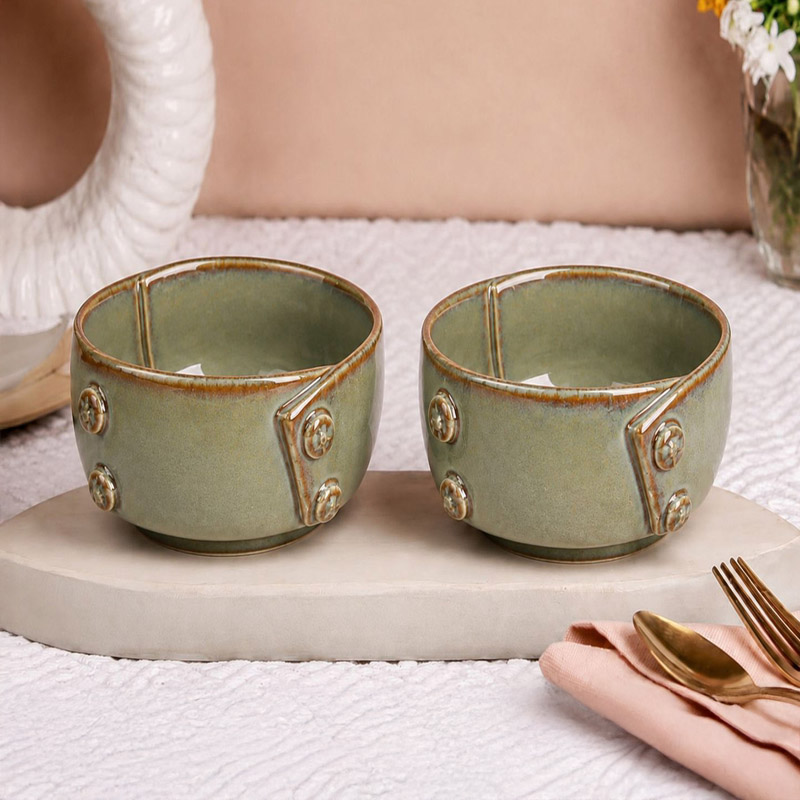 Bonbon Ceramic Snack Bowl (500 mL Each) - Set of Two