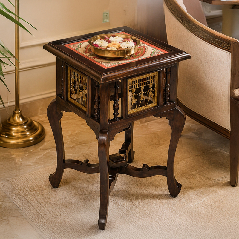 Harbi Teak Wood Side Table