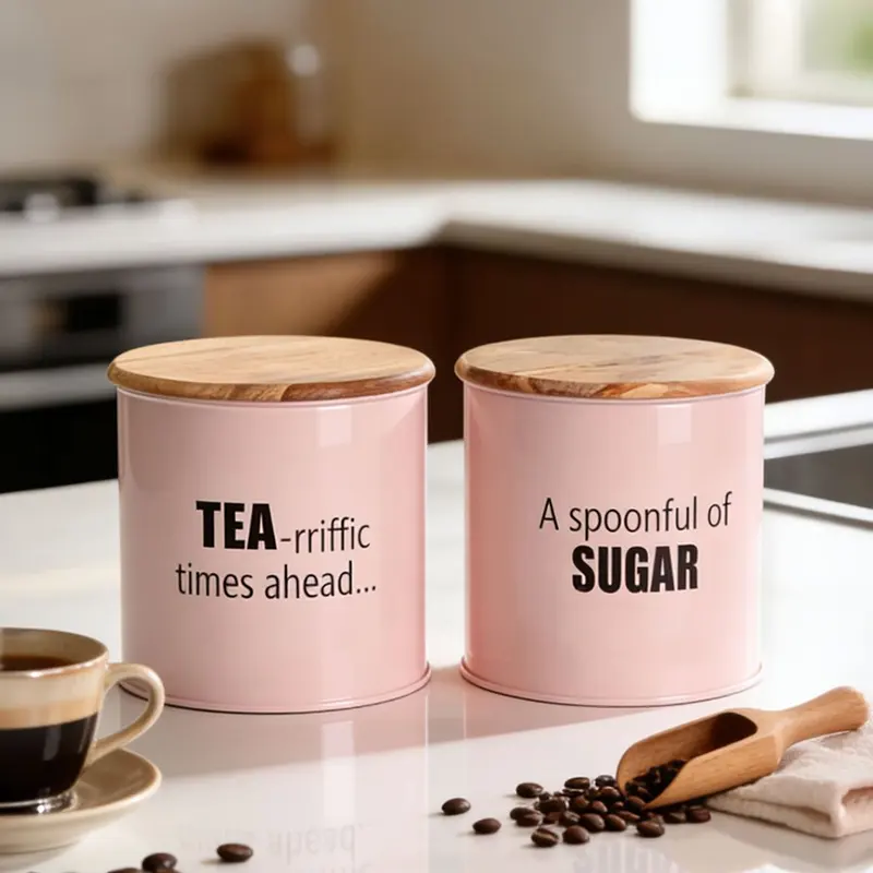 Fresh Nest Metal Containers (1000 ML) - Set of Two