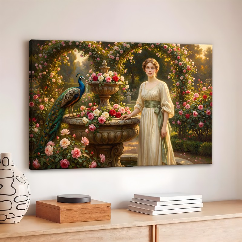 Garden of Majestic Feathers Canvas Wall Art - 380 GSM