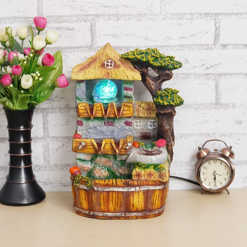 Hillside Cottage LED Fountain