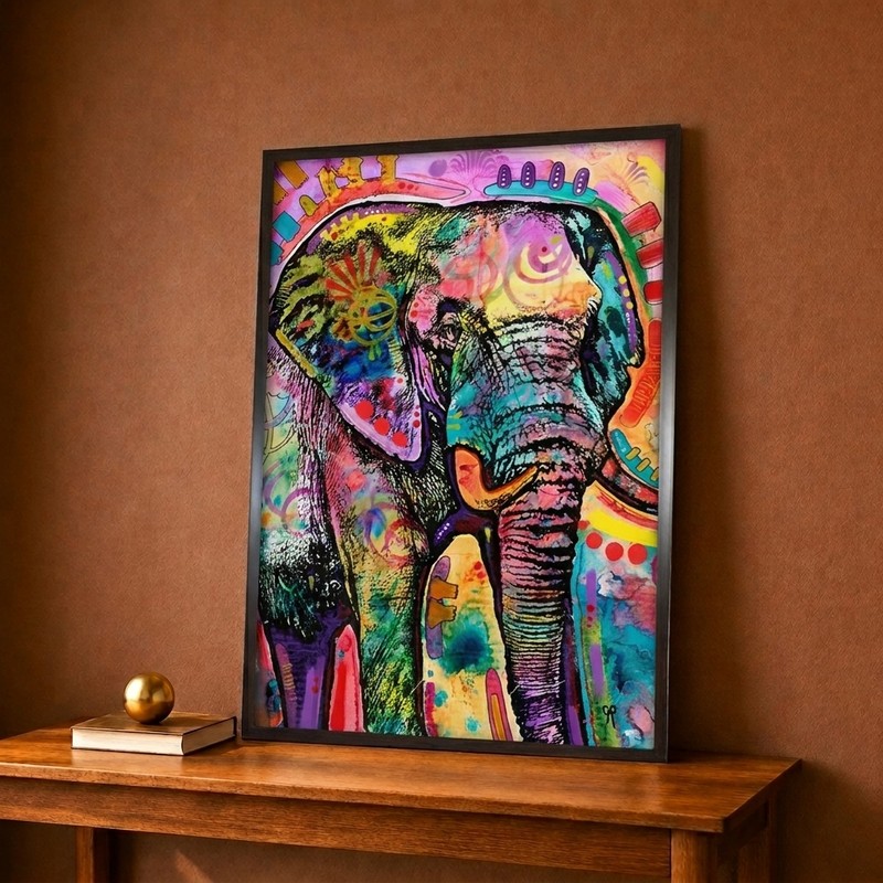 Colorburst Elephant Canvas Wall Painting